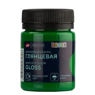 Краска акриловая  50мл Декола глянцевая Зеленая светлая