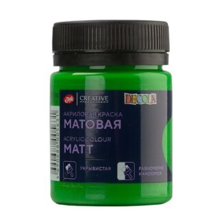 Краска акриловая  50мл Декола матовая Зеленая светлая