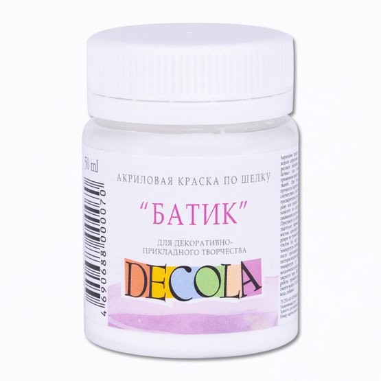 Краска акриловая Декола шелк/батик 50 мл Белая