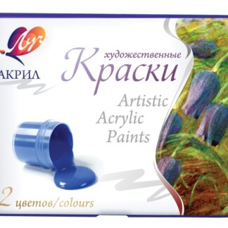 Краски 12цв акриловые художественные по 20мл (ЛУЧ)