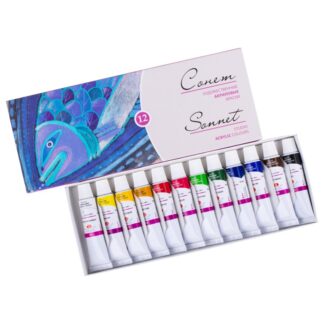 Краски акриловые 12цв Сонет по 10мл