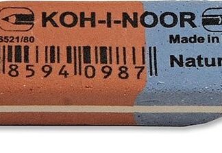 Ластик Koh-i-noor 6521/80 BLUE STAR, скошенный, 41х14х8мм, красно-синий