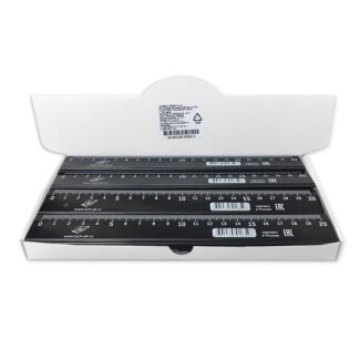 Линейка 20см непрозрачная, черная Луч