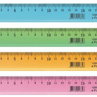 Линейка 20см непрозрачная, пастельная ассорти Луч