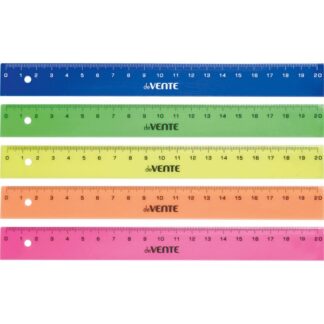 Линейка 20см пластиковая deVENTE, непрозрачная, ассорти