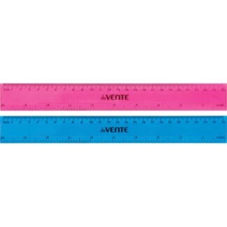 Линейка 25см пластиковая deVENTE,  полупрозрачная цветная
