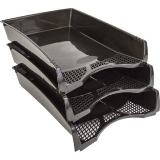 Лоток горизонтальный deVENTE Simple размер 33x26x6 см, непрозрачный черный