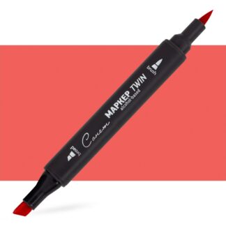 Маркер спиртовой Сонет Twin Brush, кораллово-красный