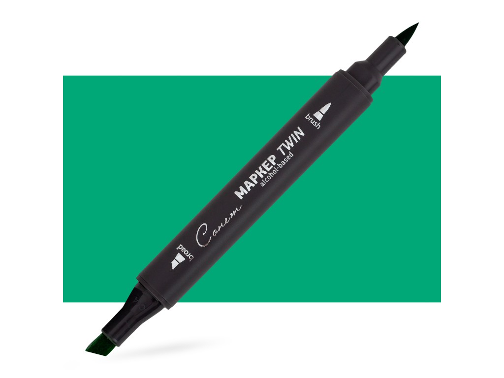 Маркер спиртовой Сонет Twin Brush, коричнево-зелёный