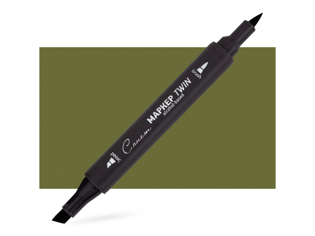 Маркер спиртовой Сонет Twin Brush, оливин