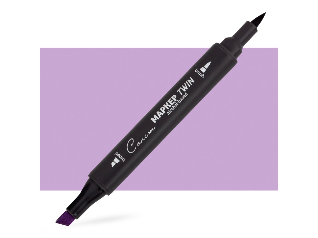 Маркер спиртовой Сонет Twin Brush, пастельно-фиолетовый