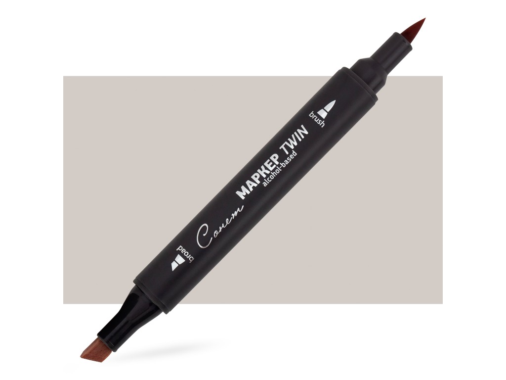 Маркер спиртовой Сонет Twin Brush, тёплый серый 1