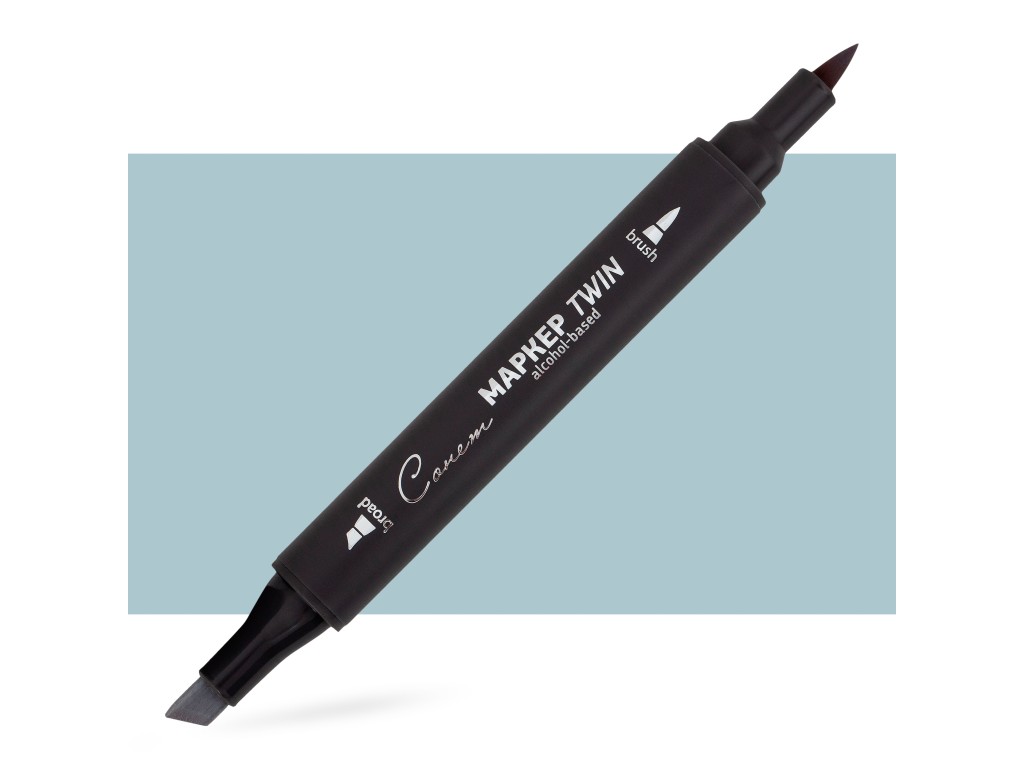 Маркер спиртовой Сонет Twin Brush, зелёно-серый 1