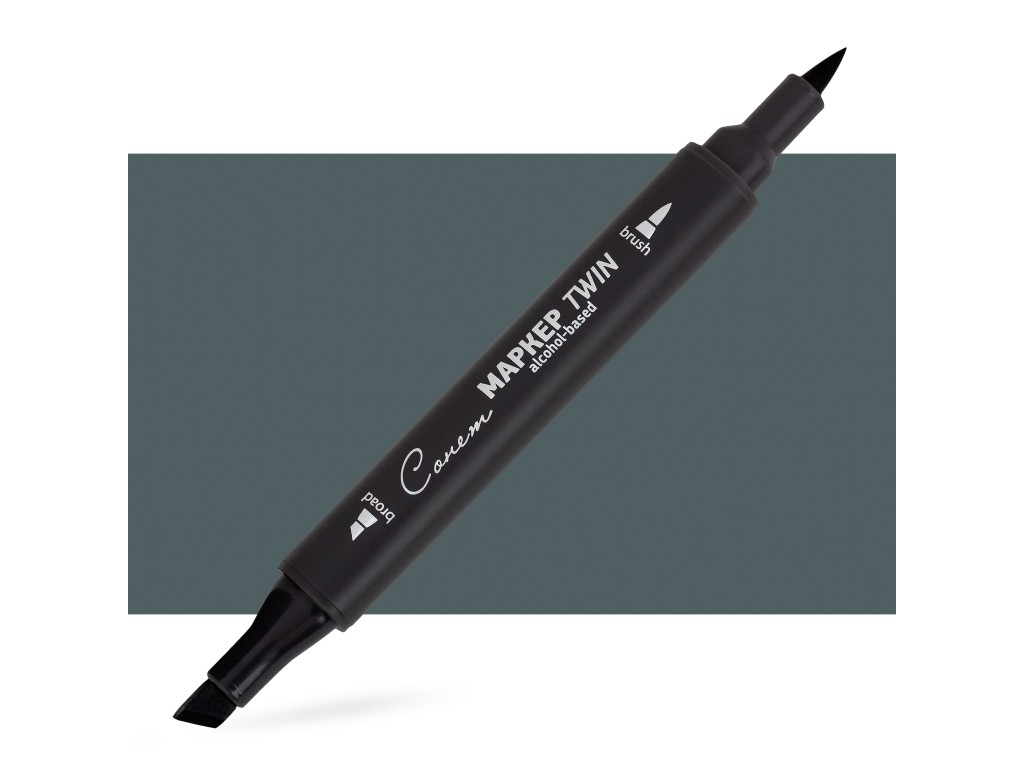 Маркер спиртовой Сонет Twin Brush, зелёно-серый 7