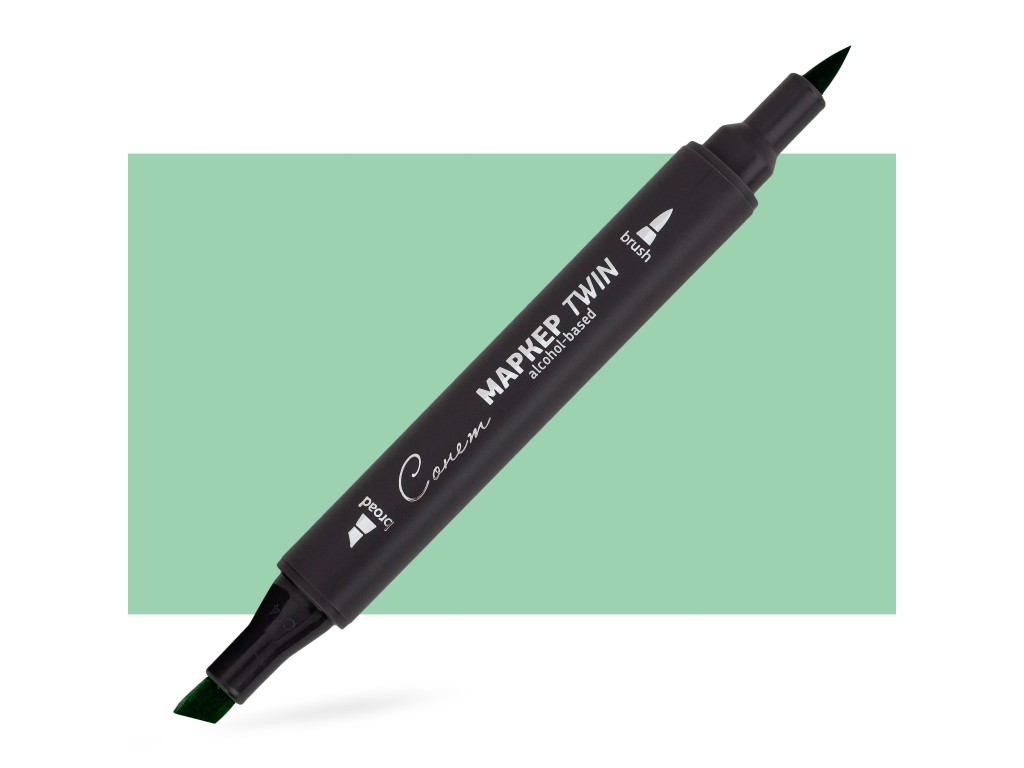 Маркер спиртовой Сонет Twin Brush, зелёное стекло