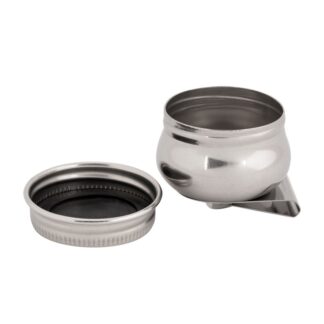 Маслёнка одинарная Невская Палитра металл.с крышкой, d=4,2см,h=3,5см