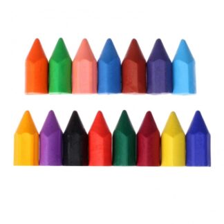 Мелки восковые 15цв Луч разной формы в стакане