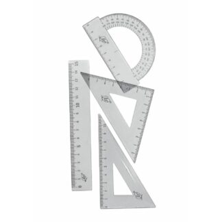 Набор геометр МАЛЫЙ прозрачный, 4 предмета Луч