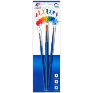 Набор кистей 3шт "Классика цвета" СИНТЕТИКА (кругл.2, 3, 5) Луч