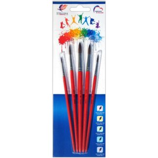 Набор кистей 5шт "Классика цвета", ПОНИ  (кругл.1, 2, 3, 4, 5) Луч