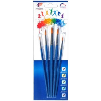 Набор кистей 5шт "Классика цвета", СИНТЕТИКА (кругл.1, 2, 3, 4, 5) Луч