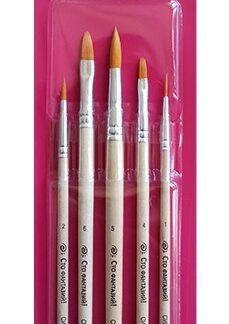 Набор кистей 5шт "Мастер-2-Хохлома" АртАвангард