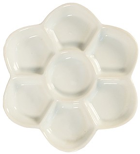 Палитра фарфор, круглая, 14 см, 7 ячеек Сонет