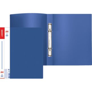 Папка 2 кольца 20мм А4 deVENTE Daily 600 мкм, синяя, фактура "песок" сменная этикетка