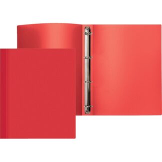 Папка 4 кольца16мм А4 Attomex  500 мкм, красная непрозрачная, фактура "песок"