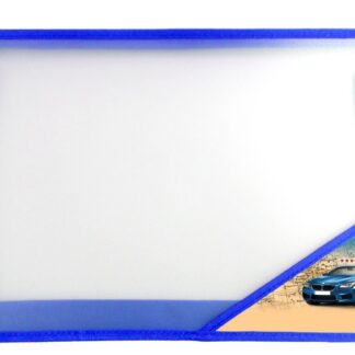 Папка для тетрадей А4 молния сверху с уголком Кабриолет и карта пластик