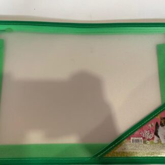 Папка для тетрадей А4 молния сверху с уголком Котенок и цветочное сердце пластик