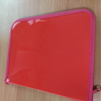 Папка для тетрадей А4 молния вокруг пластик Красная
