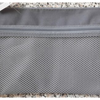 Папка для тетрадей А5 молния сверху ткань с сеткой Серая