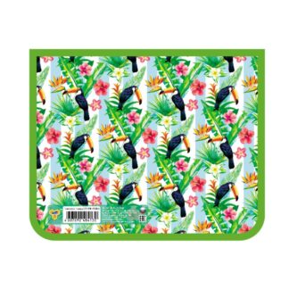 Папка для тетрадей А5 молния сверху, ТУКАНЫ пластик, 230/190/50