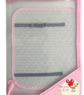 Папка для труда А4 молния вокруг, с уголком Мишка с сердечком пластик