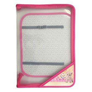 Папка для труда А4 молния вокруг, с уголком Нежный котик пластик