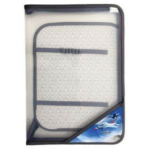 Папка для труда А4 молния вокруг, с уголком Самолеты пластик