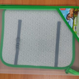 Папка для труда А4 молния вокруг, с уголком Скачущая лошадь пластик