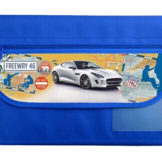 Папка для труда А4 на липучках Машина и путешествия ткань