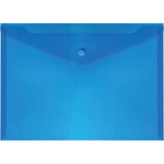 Папка на кнопке deVENTE A4 (330x240 мм) 180 мкм, полупрозрачная синяя