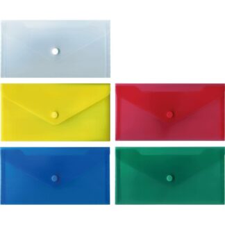 Папка на кнопке deVENTE C6 (224x119 мм) 180 мкм, полупрозрачная ассорти