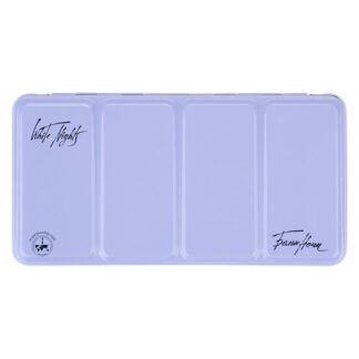 Пенал для акварели на 35 кювет с палитрой Белые ночи, металл, светло-голубой