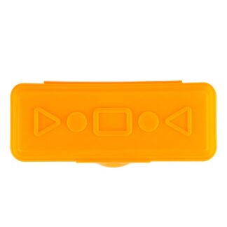 Пенал пластиковый "Цветик", оранжевый