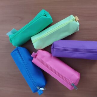 Пенал тубус ткань на молнии малый Ассорти, 20/6см