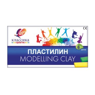 Пластилин  6цв Луч Классика, 120гр, со стеком