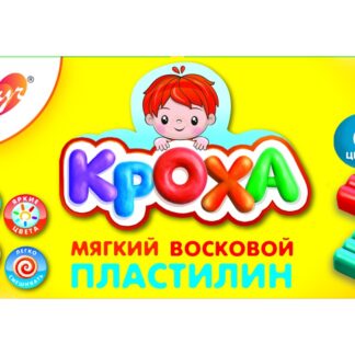 Пластилин  6цв Луч Кроха мягкий восковой, 99гр, со стеком