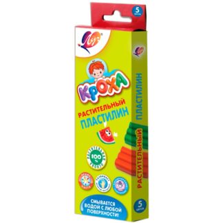 Пластилин растительный 5цв Луч Кроха