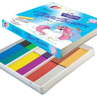 Пластилин "Волшебная палитра" 12 цв. (золотои серебро)