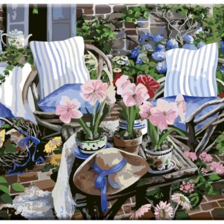 Сонет Холст на картоне с эскизом, На террасе, 30х40 см