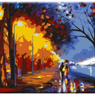 Сонет Холст на картоне с эскизом, Осенняя прогулка, 30х40 см